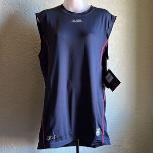 1st Round Velocity Men’s Black Red Workout Tank Top Size XXL 2XL Athletic Gym